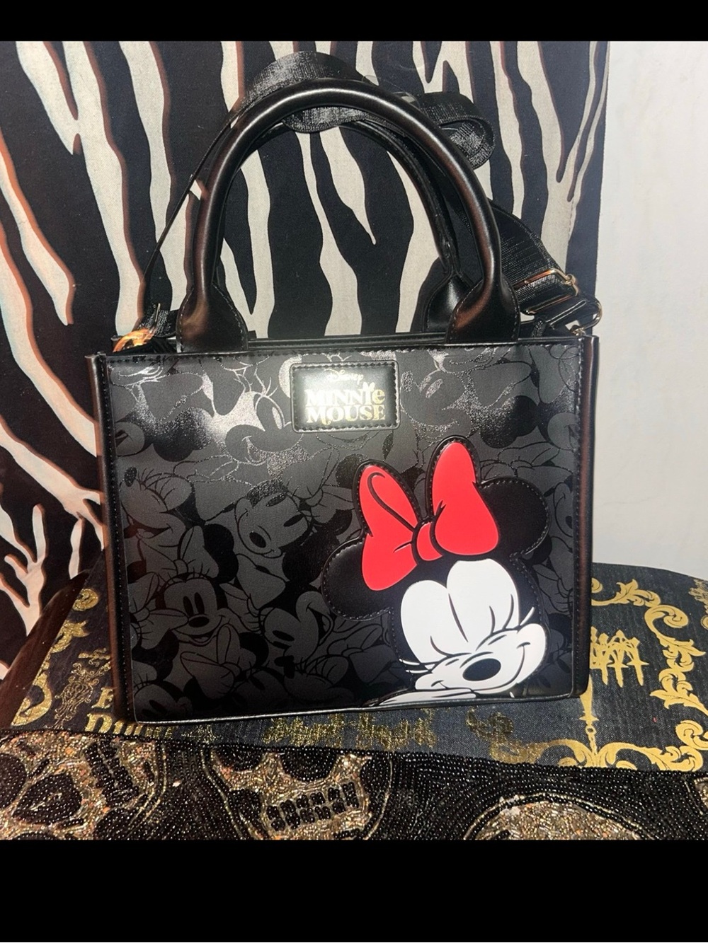 Disney Minnie Mouse Tote bag with crossbody strap - Picture 5 of 11